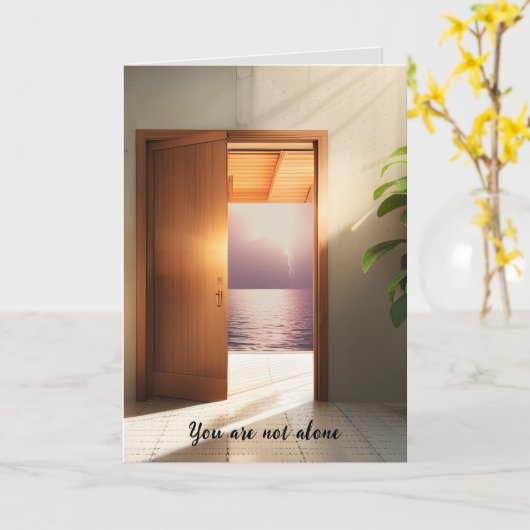 Sturm vor der Tür Denken Sie an Sie Karte (Gelbe Blume)