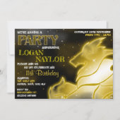 Sturm Wolf Astral Glow Einladungen (Vorderseite)