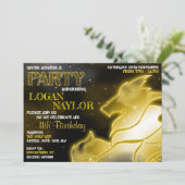 Sturm Wolf Astral Glow Einladungen (Stehend Vorderseite)