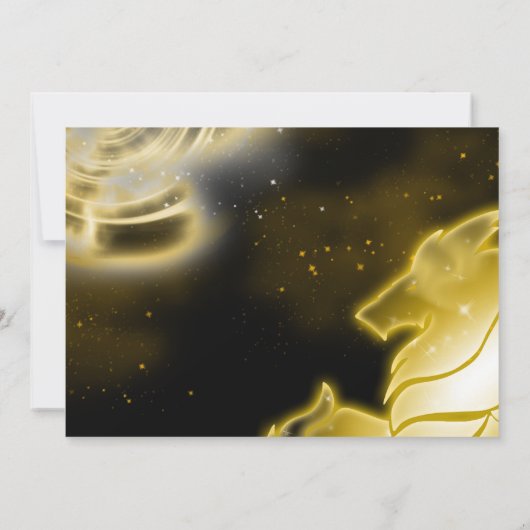 Sturm Wolf Astral Glow Einladungen (Rückseite)