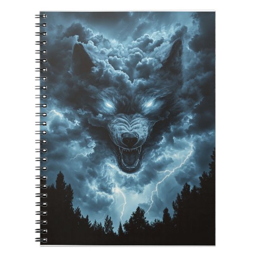 Sturm Wolf Geist Notizblock (Vorderseite)