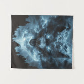 Sturm Wolf Geist Wandteppich (Vorderseite (Horizontal))