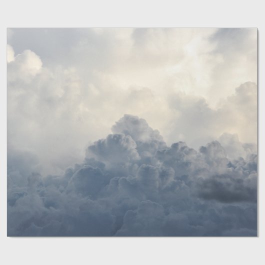 Sturm-Wolken-himmlische weiße Wolken im Himmel Geschenkpapier (Flach)