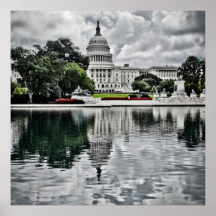 Sturm-Wolken über Washington Poster