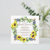 Sturmblüten Blumen Brautparty Einladung (Stehend Vorderseite)