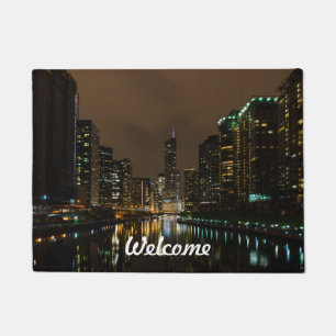 Sturmbrauen über Chicago Fußmatte