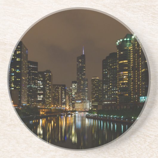 Sturmbrauen über Chicago Getränkeuntersetzer (Vorne)