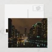 Sturmbrauen über Chicago Postkarte (Vorne/Hinten)