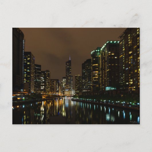Sturmbrauen über Chicago Postkarte (Vorderseite)