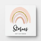 Stürme halten nicht ewig Boho Regenbogen Fotoplatte (Vorderseite)