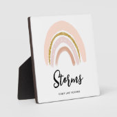 Stürme halten nicht ewig Boho Regenbogen Fotoplatte (Vorderseite)