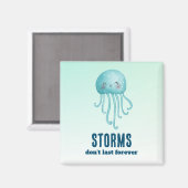 Stürme halten nicht ewig Niedlich und glücklich, Q Magnet (Vorderseite/Rückseite)