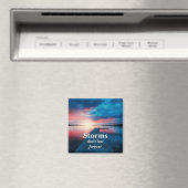 Stürme halten nicht ewig schöner Sonnenuntergangss Magnet (In Situ (Geschirrspüler))