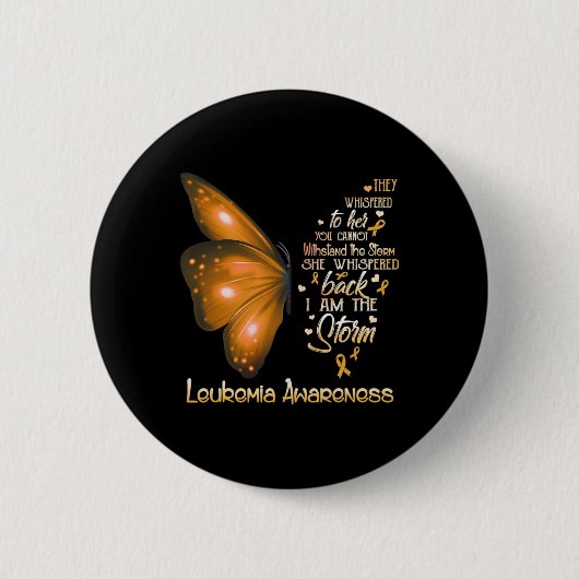 Stürme Leukämie: Die Schmetterlingsblume Button (Vorderseite)