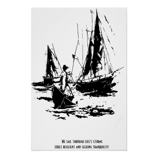 Stürme, Soule, widerstandsfähig und ruhig Poster (Vorderseite)