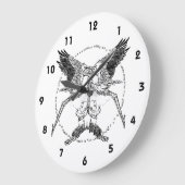 Stürme und Satyrer Große Wanduhr (Winkel)