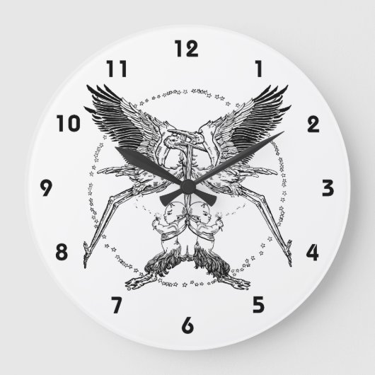 Stürme und Satyrer Große Wanduhr (Vorderseite)