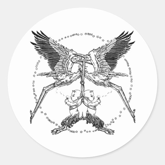 Stürme und Satyrer Runder Aufkleber (Vorderseite)