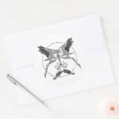 Stürme und Satyrer Runder Aufkleber (Umschlag)