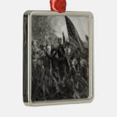 Stürmen des steinigen Punktes, im Juli 1779 Silbernes Ornament (Rechts)