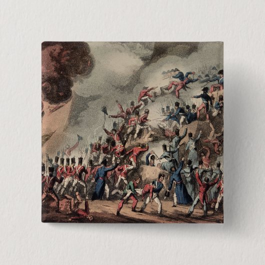Stürmen von St. Sebastian, graviert von Thomas Button (Vorderseite)