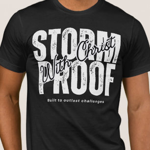 Sturmfest mit Christus Bibel Evangelium Jesus Schw T-Shirt