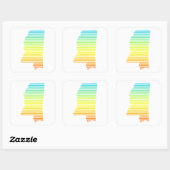 Sturmflug Quadratischer Aufkleber (Blatt)