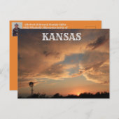 Sturmfluten mit Windmühle POST CARD. Postkarte (Vorne/Hinten)