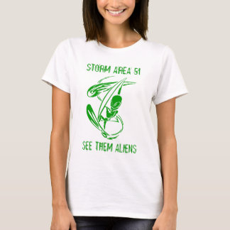Sturmgebiet 51 Grüne Alien T-Shirt