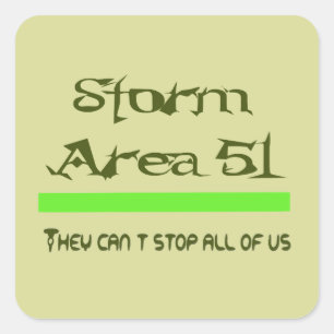 Sturmgebiet 51 quadratischer aufkleber