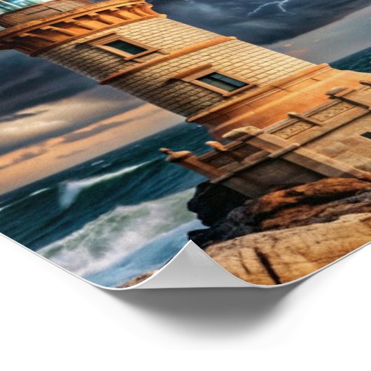 Sturmgewässer und Blitze: Das widerstandsfähige L Poster (Ecke)