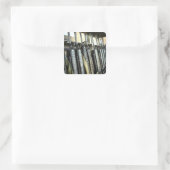 Sturmgewehre stehen bereit quadratischer aufkleber (Tasche)