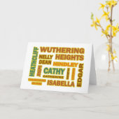 Sturmhöhe-Charaktere Karte (Gelbe Blume)