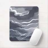 Stürmische Himmel | Dunkelgrauer Himmel Wasserfarb Mousepad (Mit Mouse)