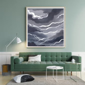 Stürmische Himmel | Dunkle Wasserfarben Poster