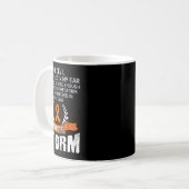 Stürmische Leukämie-Bewusstsein Kaffeetasse (Vorderseite Links)