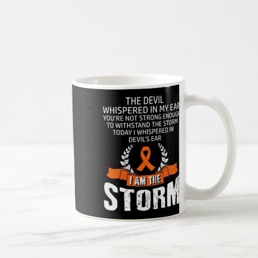 Stürmische Leukämie-Bewusstsein Kaffeetasse (Rechts)