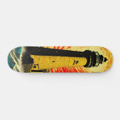 Stürmische Meere & Leuchtturm der Kühnheit Skateboard (Horizontal)