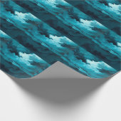 Stürmische Meereswellen unter stürmischem Himmel – Geschenkpapier (Ecke)