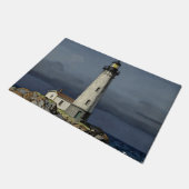 Stürmische Nacht - Küstenleuchtturm Fußmatte (Schrägansicht)