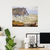 Stürmische See in Étretat | Monet | Poster (Heimbüro)