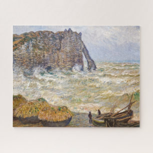 Stürmische See in Étretat Monet Puzzle