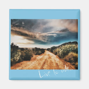 Stürmische Wolken Straße Landschaft Südafrika Magn Magnet