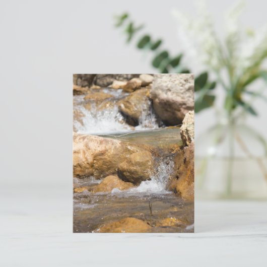 Stürmischer Bach im Frühling Postkarte (Stehend Vorderseite)