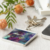 Stürmischer bunter Watercolor abstrakt mit Schlüsselanhänger (Seite)