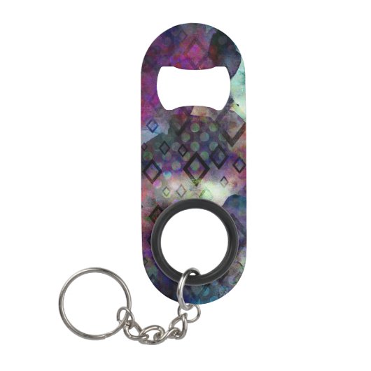 Stürmischer bunter Watercolor abstrakt mit Schlüsselbund Flaschenöffner (Vorderseite)