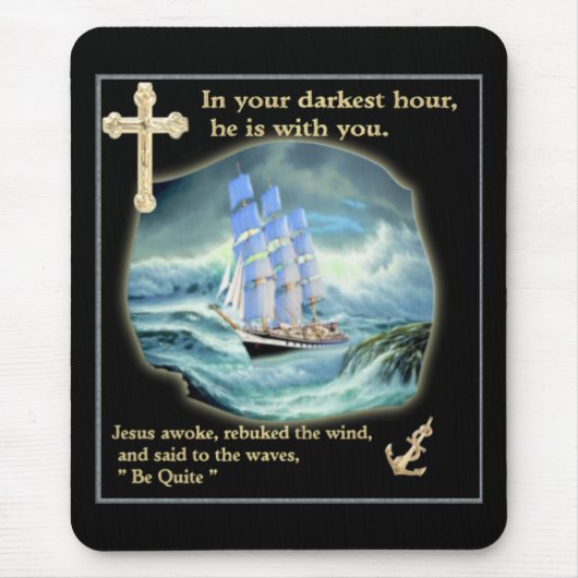 stürmischer Jesus Mousepad (Vorne)