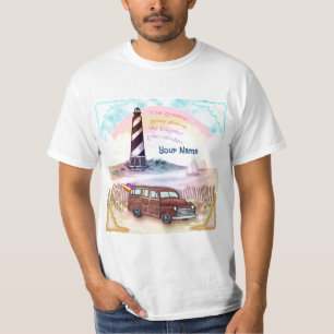 Stürmischer Regenbogen-Leuchtturm T-Shirt