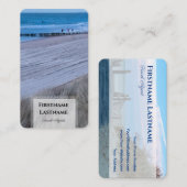 Stürmischer Stranduntergang Agent Visitenkarte (Vorne/Hinten)