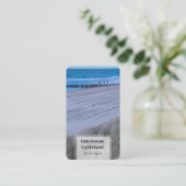 Stürmischer Stranduntergang Agent Visitenkarte (Stehend Vorderseite)